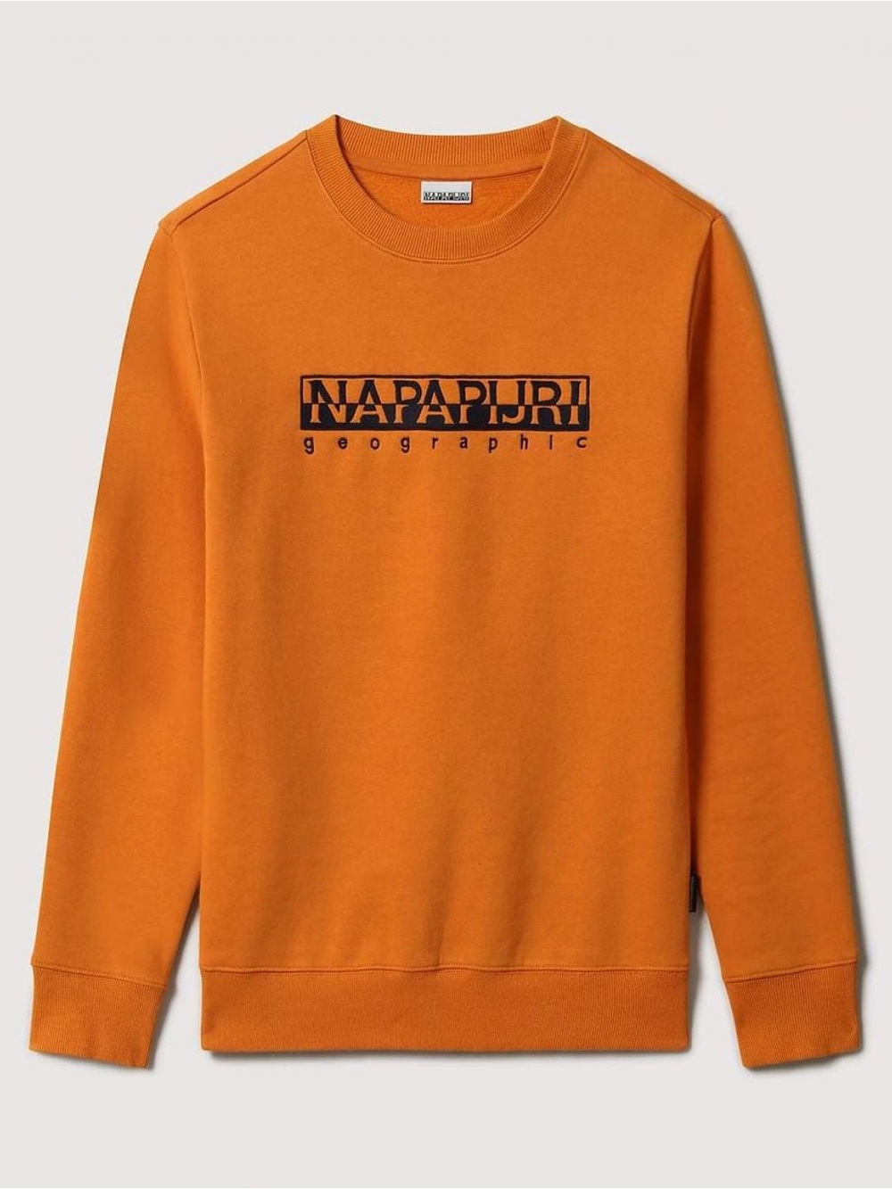 Napapijri Geographic Logo Crewneck Sweatshirt Orange Rust Size S